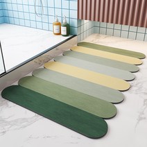 마벨인홈 규조토 아이스크림바 디자인 욕실매트, 그린