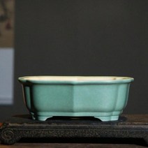 세라믹 분재 일본의 전통 즙이 꽃 어 보라색 모래 바탕 화면 장식 LC489, 색상1, 20.5x7.5x15.5cm