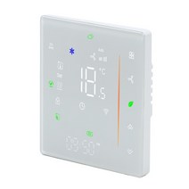 EU 히터 쿨러 스마트 온도 조절기 WIFI 100% 0-10V 비례 제어 밸브 24 파이프 3 고속 작동 Alexa Google 홈, 01 White_04 24V 2P 3speed
