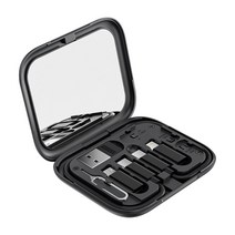 견인볼 견인장치 고리 Toocki-4 인 1 USB C To 케이블 PD 60W 고속 충전 데이터 코드 아이폰 샤오미 타입, 한개옵션1, 01 Black