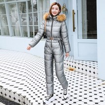 스키복 스노우보드 세트 점프 슈트 솔리드 코튼 패딩 슈트 슈트 후드 캐주얼 여성 두꺼운 지퍼 야외 스포츠