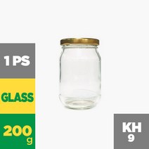 KH9 200g 잼병 수제청 과일청 유리병, 화이트캡