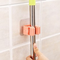 [5개] 밀대걸이랙 3color 청소도구 고정 후크 홀더 막대걸래 대걸래 걸이 주방용품 후크, 밀대걸이랙 5p 색상랜덤