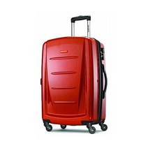 Samsonite 삼소나이트 샘소나이트 윈필드 2 스피너 휠이 있는 하드 사이드 러기지 오렌지 체크무늬 - 중형 24인치