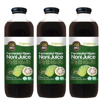 올바이오 유기농 발효 숙성 NFC 착즙 원액100% 노니주스 1000ml 3병