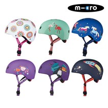마이크로킥보드 아동용 헬멧 디럭스 V3 PC, 플로랄퍼플