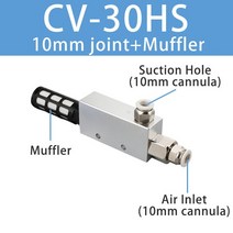 Pneumaitc 진공 발생기 CV-10HS 15HS 20HS 25HS 30HS 흡입 컵 고 네거티브 벤츄리 공기 배출 이젝터, [20] CV-30HS-10mm