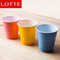 ONE_L0872612_15p 롯데 칼라컵(210ml) 음료컵 일회용생수컵 주방용, 본상품선택, 210ml