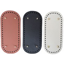 수지네작업실 소꼬발 가죽 가방바닥 재료 부자재 뜨개질 타원형, 블랙 10x22cm, 1개