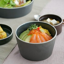 윤도자기차곡 - 면기, 딥브라운, 1개