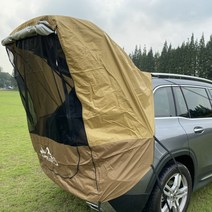 SUV 차박텐트 바비큐 캠핑 확장 선루프 텐트 카텐트 카쉘터 차박용품 감성캠핑 차량용 쉘터 산타페 팰리세이드 투싼 모하비 쏘렌토 베라크루즈 카니발, 다크 브라운 (철관 제외)