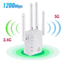 휴대용 공유기5G 와이파이 리피터 무선 앰프 홈 신호 부스터 2.4G 라우터 장거리 익스, 02 1200M Black_02 미국 플러그