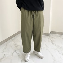 데일트 남성용 밴딩 배기 와이드 팬츠
