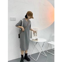 가을니트원피스 88 LY69920 털을 삭모하다 실켓 가공 면 블러킹 카라넥 미들 소매 2445291373