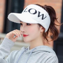 현블러썸 부드러운팔로우썬캡 여성 썬캡 골프모자 니트썬캡 겨울모자 조깅 운동 등산 앙고라 캡모자