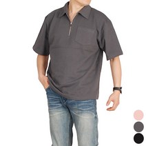 남자큰옷 PD11지퍼반팔카라/빅사이즈반팔