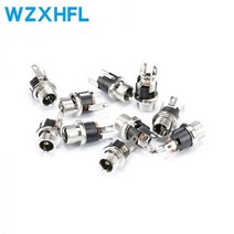 10 개/몫 DC-025M DC025M 전원 DC 소켓 5.5*2.1/2.5MM 잭 커넥터 너트 5.5*2.1 / 5.5*2.5, 5.5x2.5mm