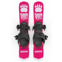 SNOWFEET 스노우핏 쇼트 미니 숏 스키 스노우보드 스키 부츠 호환 블레이드 65 cm, 핑크 | 스노우보드 부츠