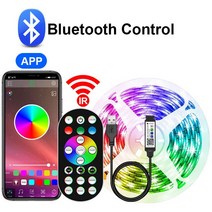 블루투스무드등 RGB 앱 블루투스 원격 제어 LED 스트립 조명 USB 유연한 색상 변경 휴일 방 TV 백라이트용, 03 IR Bluetooth Control_01 1m