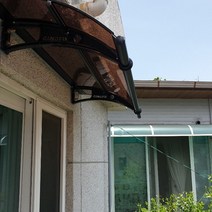 캐노픽스 500x1000 주차장 캐노피 비가리개 어닝 천갈기 울타리 가림막, 검정틀 브라운렉산