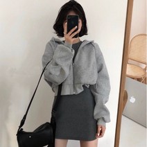 긴팔 원피스 CHIC 후드맨투맨 여성 봄가을 계절 고퀄리티 감각 와이드 루즈핏 슬림핏 숏 코트 차오쿠 2481321287