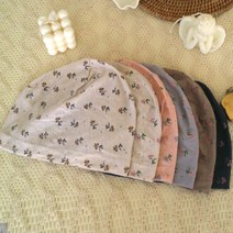 원더풀데이즈 들꽃수면비니 6color 항암모자 순면 얇은 봄 여름 사계절 암환자 나이트캡 실내