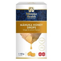 마누카헬스 마누카 꿀 드롭스 생강 레몬 Manuka Health Manuka Honey Drops Ginger Lemon MGO 400 호주산 65g 15개