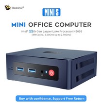 미니PC 데스크탑 고사양 Beelink mini s windows 11 인텔 11th 셀러론 n5095 8gb ddr4 128gb256gb ssd 게임용 컴퓨터 vs u59, 미국, 8GB DDR4 128GB SSD