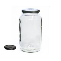 국산 투명한 유리밀폐용기 모음 공병 다용도병, 1000ml 블랙, 1개