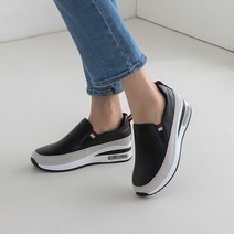 니나스파리 소가죽 에어창 라인밴드 스니커즈