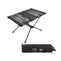 Tentock 휴대용 알루미늄 캠핑 테이블 경량 야외 접이식 피크닉 하이킹 해변 바베큐 낚시 뒷마당을위한 컵 홀더가있는 소형 정원