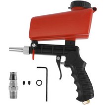 초강력고압분사기 무선고압세차건 조정 가능한 샌드 블라스팅 건 휴대용 블래스터 기계 중력 소형 핸드 헬드 공압, 호주+Reddish black