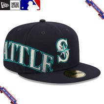 [미국정품] 900991 스냅백 캡모자 MLB [시애틀 매리너스] 뉴에라 Arch 59FIFTY Fitted Hat - Navy
