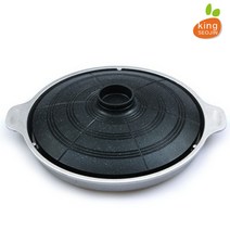 킹서진 마늘 솥뚜껑 불판 삼겹살구이 뚜껑전골 구이팬, 중 30cm