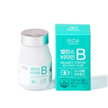 이로아 밸런스 활성 비타민B군 60정 기초체력 영양제 무부형제 비오틴 셀레늄 아연 나이아신 판토텐산칼슘 엽산 크롬 도시생활 체력균형 피로회복 에너지 활력충전 수용성 식약처기능성인증, 1개