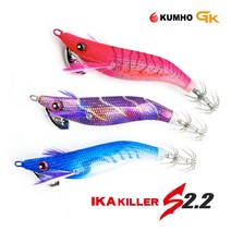 금호조침 이카킬러S IK-2.2 GK532 어피 스페셜 수평 네온 에기 야광 한치 갑오징어 쭈꾸미, 금호 이카킬러S 2.2 GK532, #4레인보우