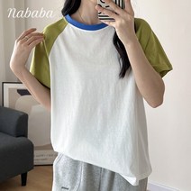 나바바 NT760 여성 캐주얼 심플 나그랑 반팔 티셔츠