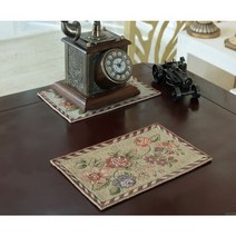 전화기받침매트 패브릭천, 전화기받침매트(25*35)-베이지