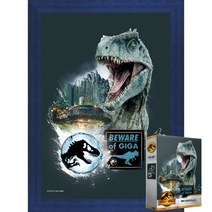 퍼즐피플 쥬라기월드 직소퍼즐, 쥬라기월드 도미니언1 1000피스 액자포함(우드블루), 1000p, 퍼즐유액 포함