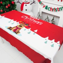 크리스마스 테이블보 루돌프 140x180cm, 단품