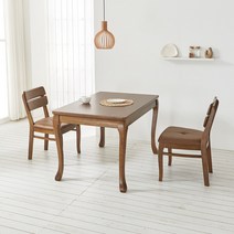 라로퍼니처 프렌치 앤틱 1200 원목 4인 식탁 세트 4인용 테이블, 식탁 의자2(와이드)