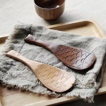 일식집 원목 옻칠 걸어서보관 수제 물고기 나무 밥주걱 핸드메이드 식당용 취사병 무해한, 1개, 베이지