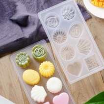 꽃모양 실리콘몰드 젤리 초콜렛 양갱 만들기 틀 트레이 8구, 상세페이지 참조