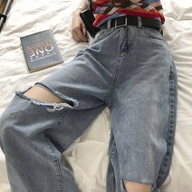 뉴타임즈 여자 찢어진 청바지 롱바지 구제 찢청 NO037Z