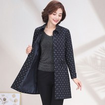 가을 엄마 트렌치코트 미디 패션 빅사이즈 여성복 코트 미디엄 양기 봄가을 상의