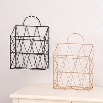 예쁜 벽걸이 철제 잡지 꽂이 거치대 잡지선반 자취템, 블랙