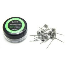 10 개/상자 Ni80 코일 SS316L 외계인 융합 Clapton 히팅 와이어 전자 액체 코튼 RDA RTA 탱크 Vape, 08 Fused clapton coil