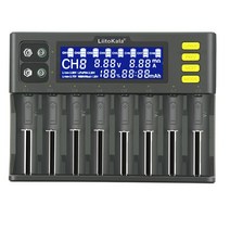 8구 AA AAA 충전용 건전기 충전기 급속 리튬이온, liiS1 호스트  USB 케이블