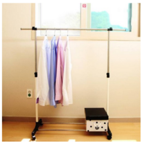 노블리 이동식 행거 1단, 블랙