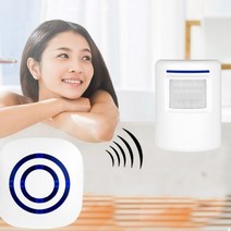 초인종 현관 비상벨 무선 차임벨 도어벨 설치 스마트 38 노래 음악 플러그인 분할 초인종 자동 무선 환영 P, 02 EU